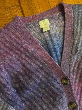 Telluride Clothing Co. Purple Ribbed V-Neck Cardigan